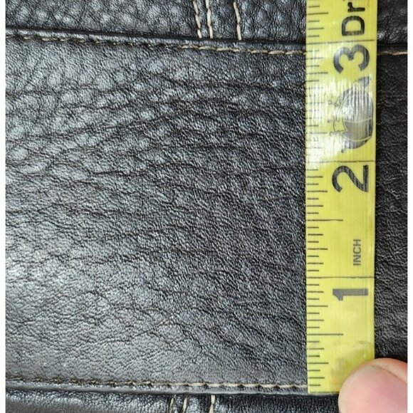 Coach Black Pebbled Leather Tote Bag Women’s Shoulder Bag Silver Hardware Buckle - Picture 13 of 16